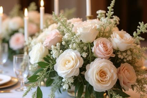 結婚式を彩る豪華なテーブルセンターピース